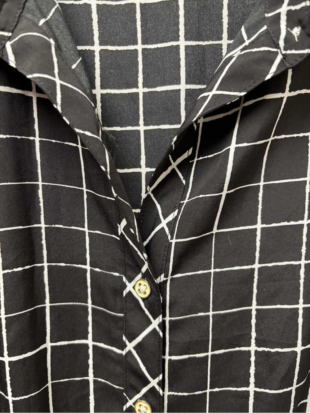 daisy fuentes black - white checkered dress medium - Picture 7 of 12